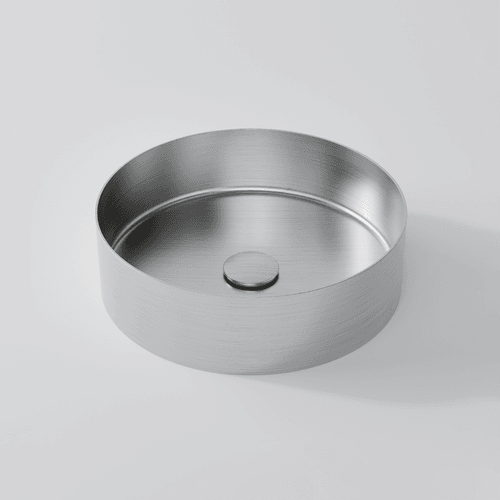 Brushed Stainless Fusion Round Stainless Steel Basin