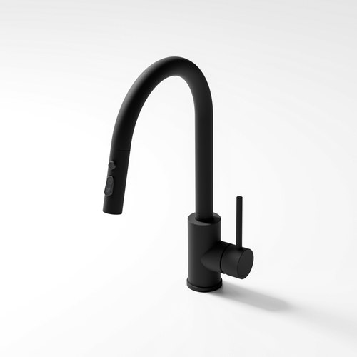 Matte Black Premiere Pull Down Kitchen Mixer
