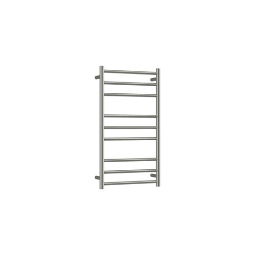 Brushed Stainless Round Heated Towel Ladder 900x500mm