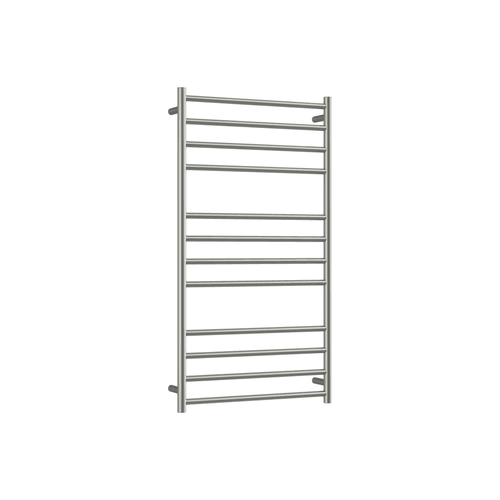 Brushed Stainless Round Heated Towel Ladders 1200x650mm