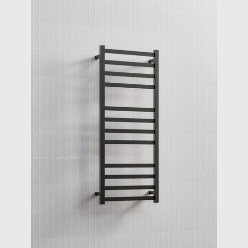 Gunmetal Square Heated Towel Ladder 1200x500mm
