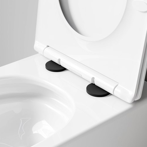 Matte Black Toilet Seat Hinge Covers | 57Ø mm