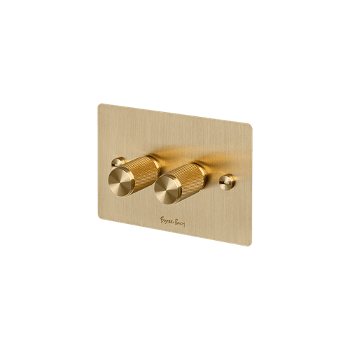 Brass Buster+Punch 2 Dimmer Switch