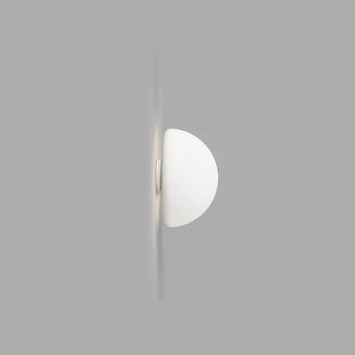 White Dome Mirror Wall Light