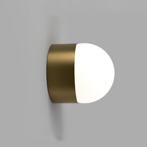 Old Brass Orb Sur Wall Light