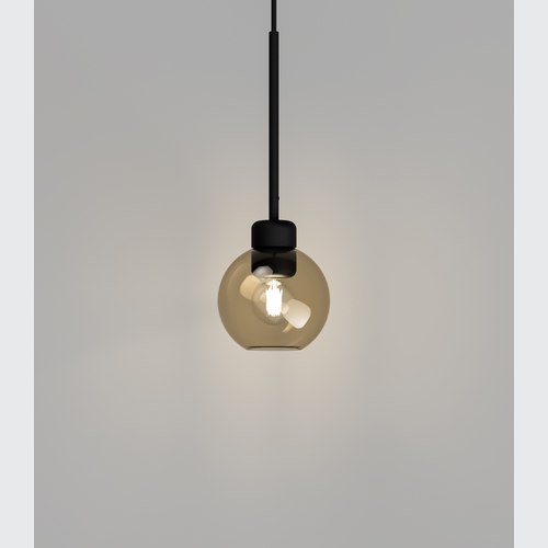 Textured Black Parlour Lite Sphere Pendant Light