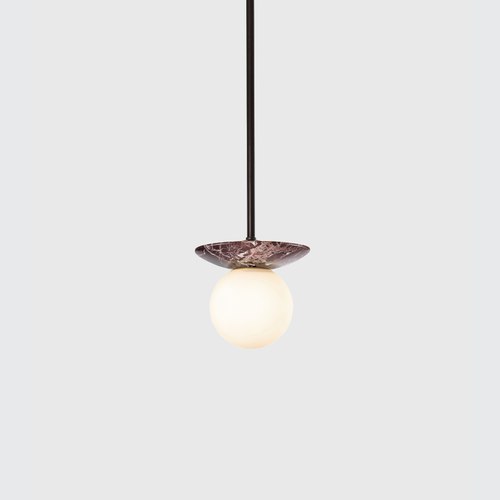 Red Marble Orbit Pendant Light