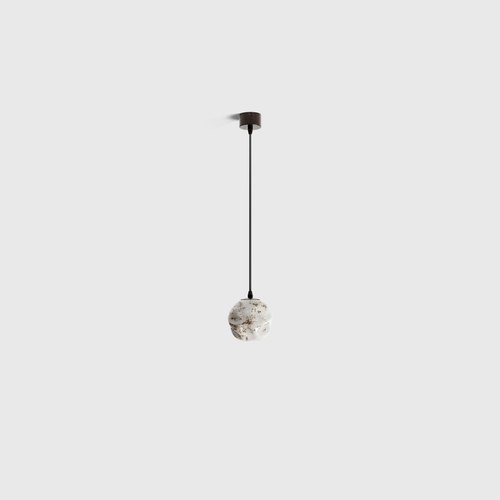 Dark Brass Stone Pendant Light