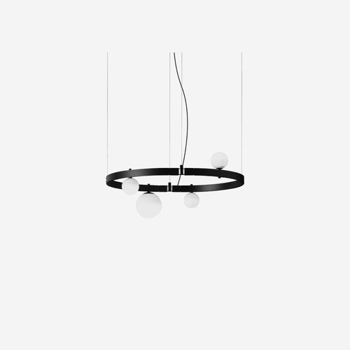 Matte Black Stant Circular Pendant Light