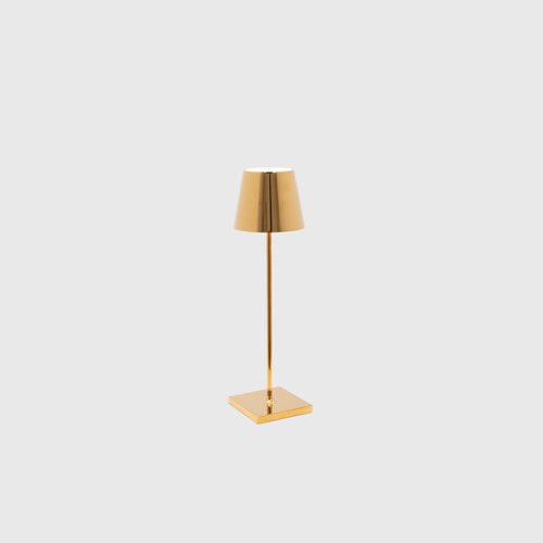Glossy Gold Poldina Metallic Table Lamp
