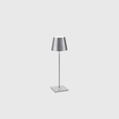 Silver Leaf Poldina Metallic Table Lamp