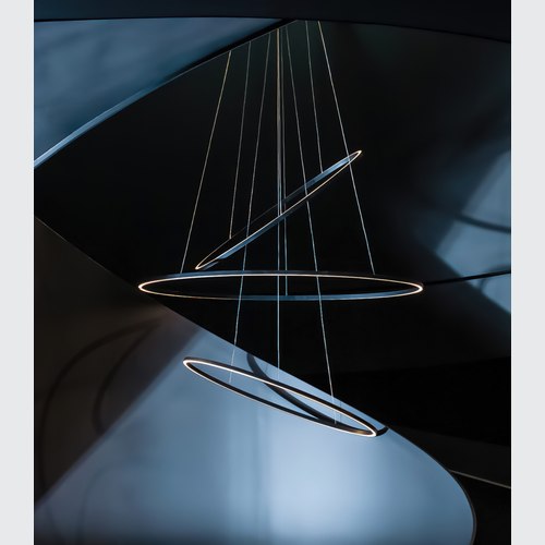 Black Ellisse Triple Pendant Light