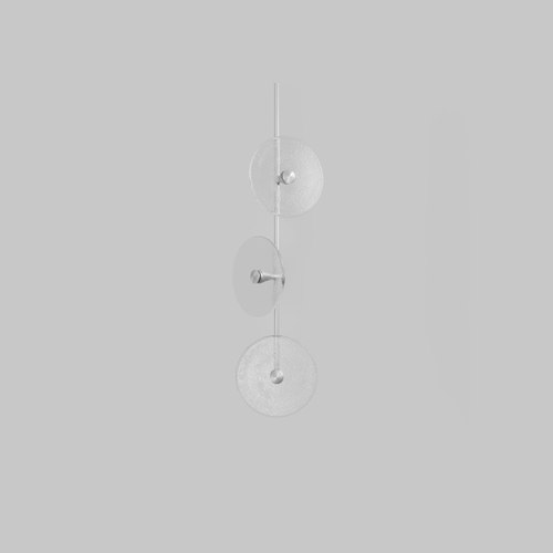 Steel Finish Coral Trio Pendant Light (Off-Centered)