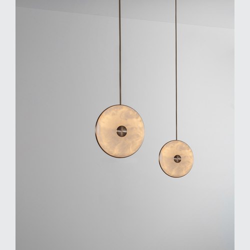 Antique Brass Beran Vertical Pendant Light
