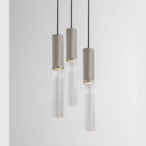 Satin Brass Flume 3lt Pendant Light