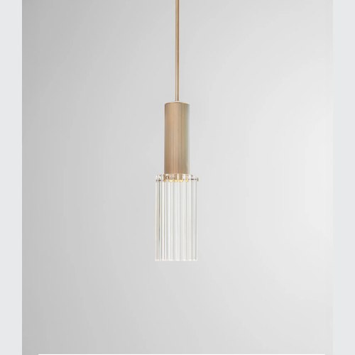 Satin Brass Flume Large Pendant Light