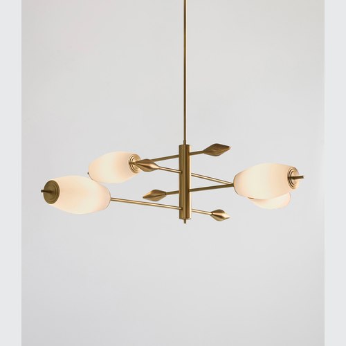 Antique Brass Supernova 4lt Pendant Light