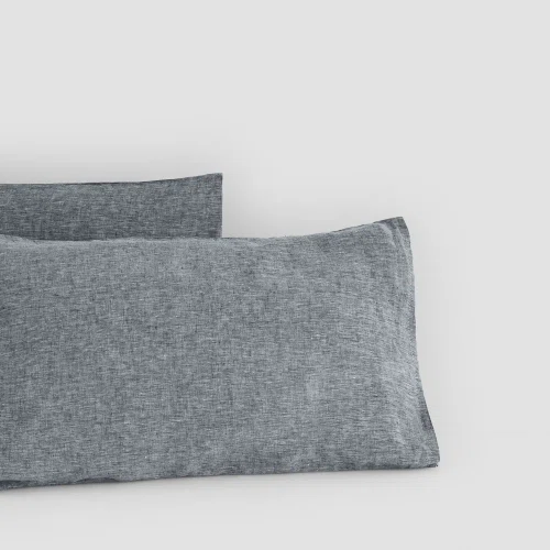 Olive Linen Pillow Cases Stone Standard Pair
