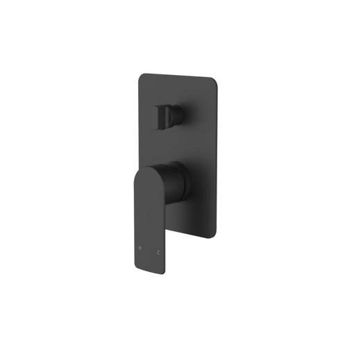 Black Quadro Shower Mixer with Diverter