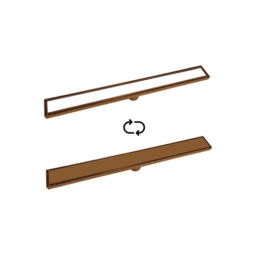 Brushed Copper Code Versa 700 Tiled Shower Channel Waste Range