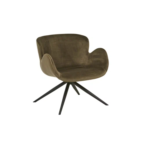 Vintage Brown Astrid Swivel Arm Chair