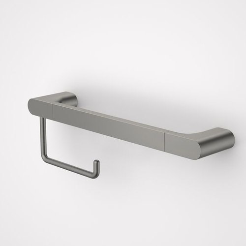Gunmetal Urbane II Universal Rail 400mm + Toilet Roll Holder Set