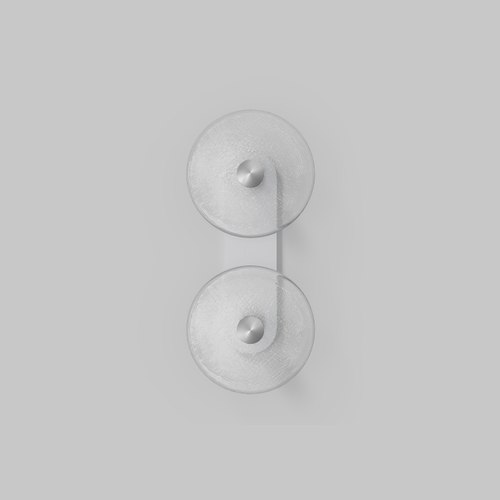 Steel Finish Coral Duo - Wall Light