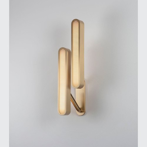 Brushed Gold Colt Double Wall Light