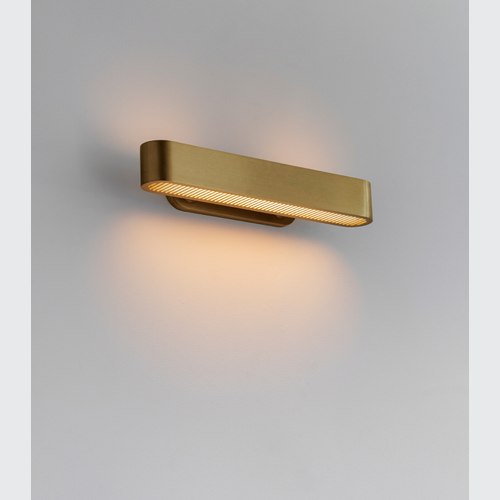 Antique Brass Colt Flush Wall Light